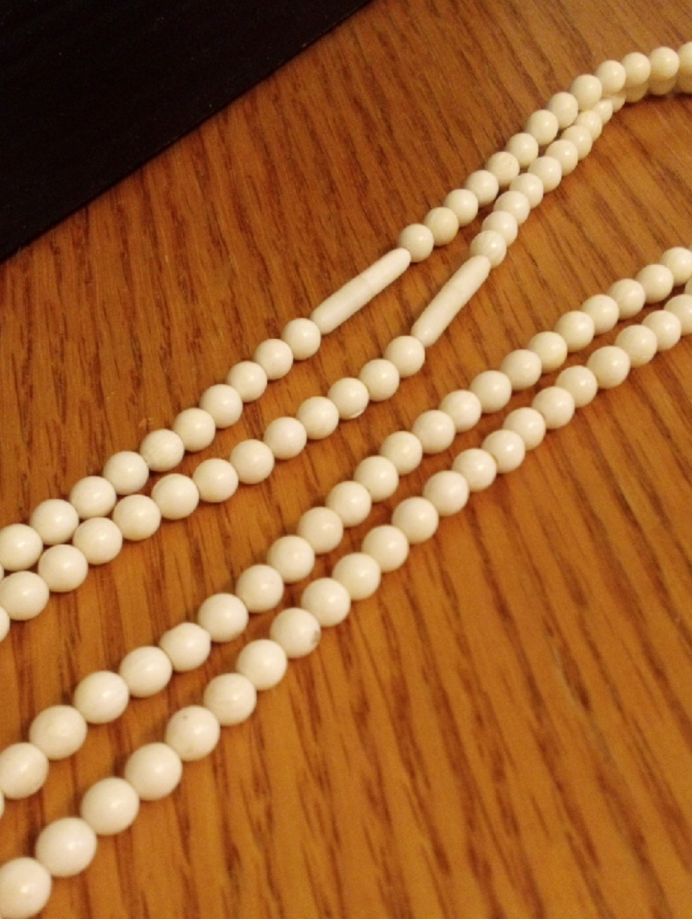 Classic White Double-Strand Bead Necklace - Picture 4 of 6